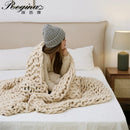 DecorBites™ Cozy Chenille Chunky Knit Blanket - Soft Decorative Throw for Bed, Sofa, Living Room - Summer Quilt or Rug Alternative
