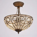 DecorBites™ Luxe Crystal Semi Chandelier for Bedroom, Restaurant, Aisle - European Retro Style