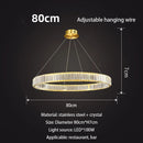 DecorBites™ Gold Crystal Chandelier: Modern Luxury Round Square Pendant Light for Living Room