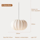 DecorBites™ Japanese Wabi-Sabi Pleated Fabric Pendant Lights for Dining Room & Bedroom