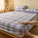 DecorBites™ Coarse Cloth Prue Cotton Queen Fitted Sheet Set with Pillowcases