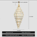 AFRALIA Crystal Large Chandelier for Villa Duplex Loft Stairs Living Room Hall.