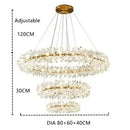 DecorBites™ Crystal Flower Chandelier: Modern Nordic Luxury LED Ceiling Lamp for Living Room
