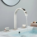 DecorBites™ Dual Handle Gold Basin Faucet - Deck Mounted Hot/Cold Water Mixer Tap