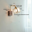 DecorBites™ Brass LED Wall Lights Modern Stair Light Fixture Blue Glass Bedside Lamp