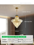 DecorBites™ Crystal Duplex Chandelier: Modern & Elegant for Hotels, Villas, & Living Spaces