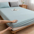 DecorBites™ Cotton Fitted Sheet with Elastic Bands for Single Double King Queen Bed
