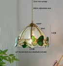 DecorBites™ Clear Glass LED Pendant Light Tiffany Butterfly Hanging Lamp