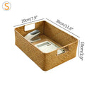 Breakfast Woven Storage Basket Picnic Basket Laundry Box Home Sundries Organizer Fruit Flower Storage Baskets Desktop Container