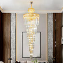 DecorBites™ Crystal Stair Long Chandelier - Simple Modern Design for Duplex Villa Living Room