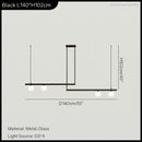 DecorBites™ LED Linear Hanging Lamp for Home Modern Minimalist Living Room Chandelier