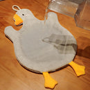Cute goose microfiber hand towels white & gray bathroom decor