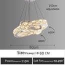 DecorBites™ Golden Crystal Ring Chandelier: Luxury Gloss Ceiling Lighting for Modern Living Room