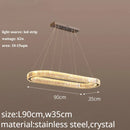 Modern gold double ring decorbites crystal led chandelier dining room