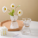 DecorBites™ Clear Glass Folded Road Vase - Creative Handcrafted Hydroponic Art Vase