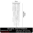 DecorBites™ LED Chandelier: Modern Staircase & Kitchen Pendant Light for Home Decoration