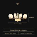 DecorBites™ Luxe Jade Chandelier for Living Room, Villa, and Duplex Hall