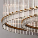 DecorBites™ Gold Double Layer Ring Crystal Pendant Light for Bedroom Dining Living Room