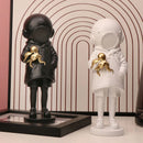 DecorBites™ Diver Girl Resin Statue Banksy Deep Sculpture Street Art Ornament Figurine