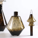 DecorBites™ Leopard Print Glass Vase: Creative Flower Arrangement for Aesthetic Room Decor
