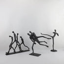 DecorBites™ Iron Man Abstract Sculpture Black Metal Figurine Decor for Room Aesthetics