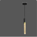 DecorBites™ Crystal LED Pendant Light: Modern Hanging Bar Lamp for Bedroom, Living Room, & Home Decor