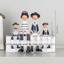 DecorBites™ Coastal Wooden Lighthouse & Ship Model for Mediterranean Home Decor