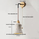 DecorBites™ Cement Wood Wall Light Pull Chain Switch Adjustable Socket Nordic Modern Provencal