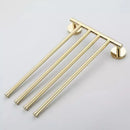 DecorBites™ Copper Swivel Towel Bars Wall Mounted Bathroom Towel Holder Rack Gold 32cm