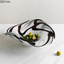 DecorBites™ Glass Fruit Plate Set - Elegant Tableware for Home, Hotel, and Restaurant Use