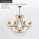 DecorBites™ Iron Crystal Chandelier: Modern Industrial Luxury for Home Lighting