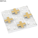 DecorBites™ Acrylic Tic-Tac-Toe Chessboard Set: Geometric Artwork Ornaments & Chess Pieces