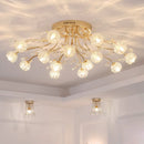 DecorBites™ Dendritic Crystal Ceiling Lamp: Nordic Luxury Glass Flower Chandelier for Bright Decor