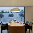 DecorBites™ Glossy Black Round Pendant Light for Dining Room, Modern Nordic Hanging Lamp