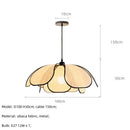 DecorBites™ Creamy Abaca Fabric Led Pendant Light - Nordic French Wabi Sabi Suspend Lamp