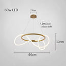 DecorBites™ Gold Black LED Chandelier Modern Minimalist Pendant for Home Decor Lighting