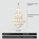 DecorBites™ Crystal Duplex Villa Chandelier: Elegant Loft Apartment Light Luxury for Fashionable Living Rooms.