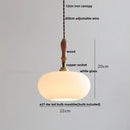 DecorBites™ Copper White Glass LED Pendant Lamp for Modern Living Room Decor