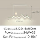 DecorBites™ LED Chandelier: Modern Minimalist Pendant Light for Dining Room, Kitchen, Home Lighting