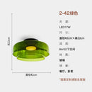 DecorBites™ Glass LED Ceiling Light in Amber/Gray/Green - Modern Indoor Lighting for Various Spaces