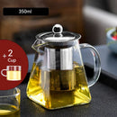 Thermostable clear glass kungfu tea set with filter for office dining