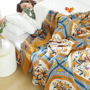 DecorBites™ Cotton Gauze Leisure Blanket - Soft Boho Decor for Beds & Sofas