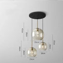 DecorBites™ Industrial Retro LED Glass Pendant Light Chandelier for Kitchen Restaurant
