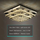 DecorBites™ Crystal LED Chandelier Silver Chrome Remote Control Light