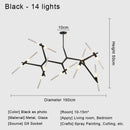 DecorBites™ Glass LED Chandelier Ceiling Light for Modern Nordic Design Home Decor