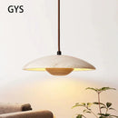 DecorBites™ Cream Stone Wood Chandelier Pendant Lamp for Bedroom - Danish Style Atmospheric Lighting