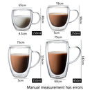 DecorBites™ Glass Coffee Mug with Heat Resistant Handle – Bar Drinkware Cup