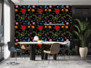 Contemporary Dark Floral Wallpaper Fashionable Quality