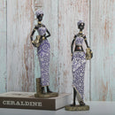 DecorBites™ African Woman Sculpture: Realistic Home Decor Figurine