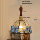 DecorBites™ Butterfly Pink LED Pendant Lamp Walnut Wood Glass Nordic Modern Home Decor